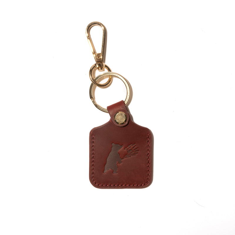 123 Farm Leather Airtag Keychain
